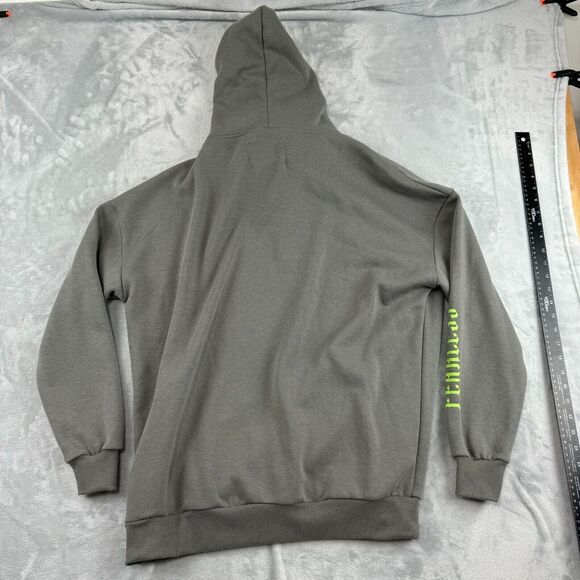 Snood Overside Hoodie Mens Small Grey Fearless Turtleneck Fleece Sweatshirt - Picture 9 of 14